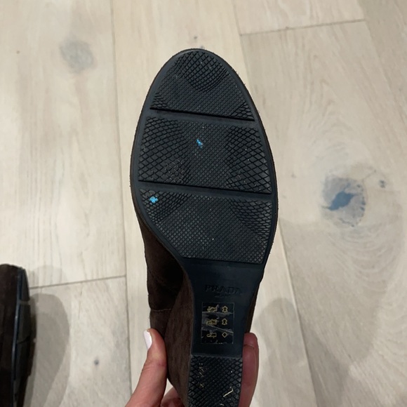 Suede Prada ankle wedges - Picture 4 of 6
